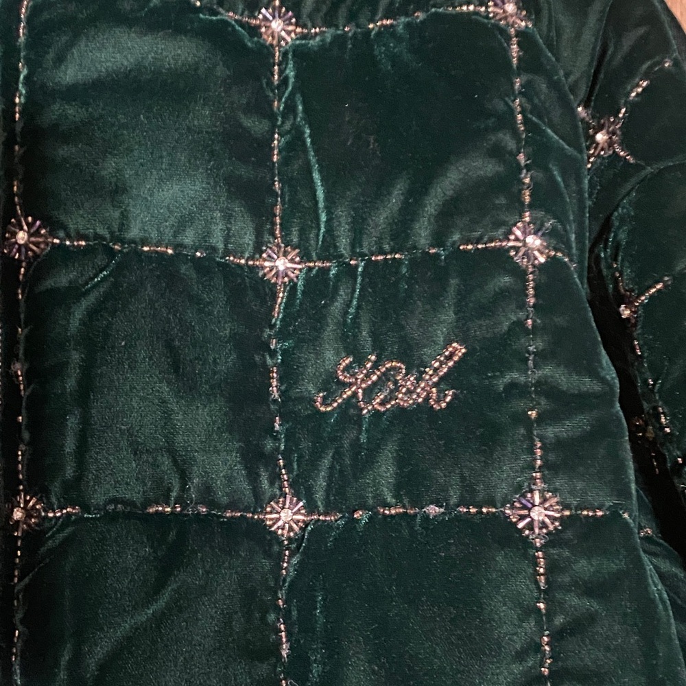 KITH MENS Green BEADED VELVET Jacket - Picture 7 of 11